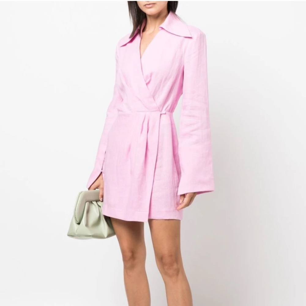 Nanushka ESMA pink Mini wrap dress